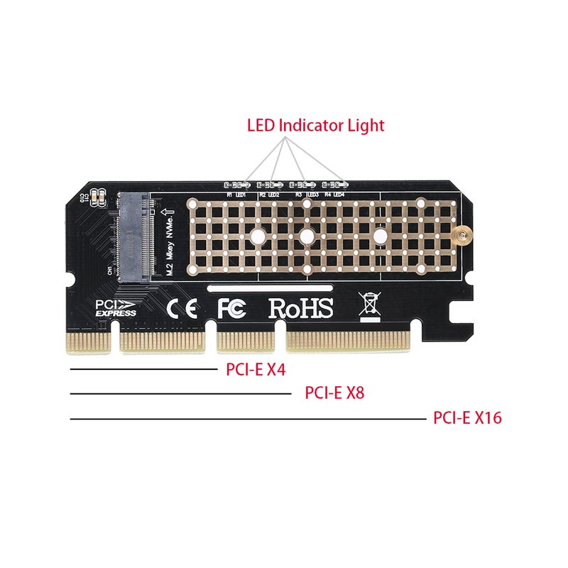 Generic PCI-E NVME Expansion Card for Windows Vista PC Black  - Image 5