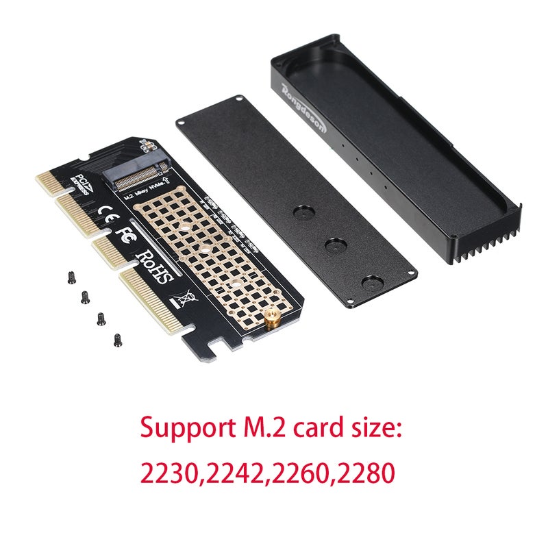Generic PCI-E NVME Expansion Card for Windows Vista PC Black  - Image 2