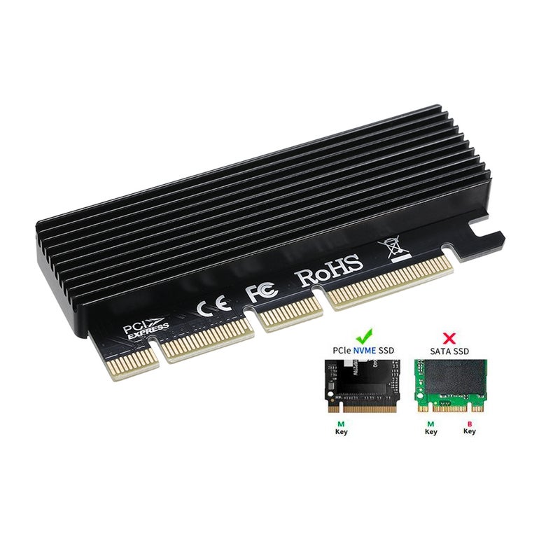 Generic PCI-E NVME Expansion Card for Windows Vista PC Black  - Image 3