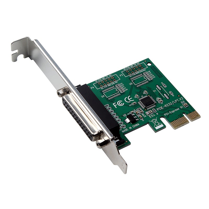 Generic - PCI-E Parallel Port Expansion Card For Tax Printer POS 4.7 x 2.4inch Multicolour - Image 1