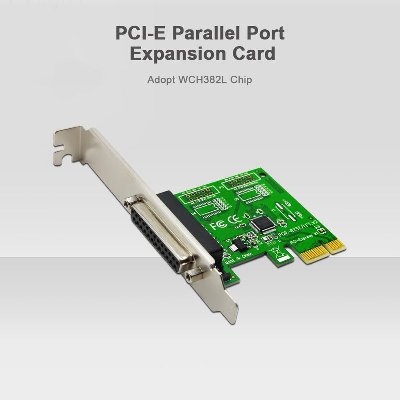 Generic - PCI-E Parallel Port Expansion Card For Tax Printer POS 4.7 x 2.4inch Multicolour - Image 1