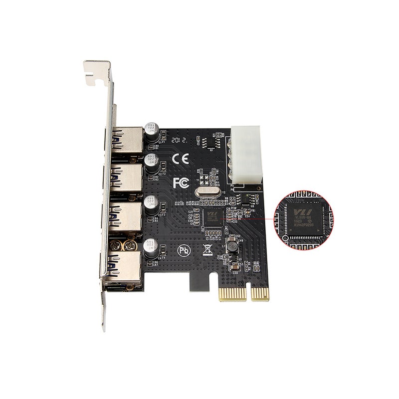 Generic PCI-E To 4 Pin Power Interface Expansion Card For Desktop PC Multicolour  - Image 2