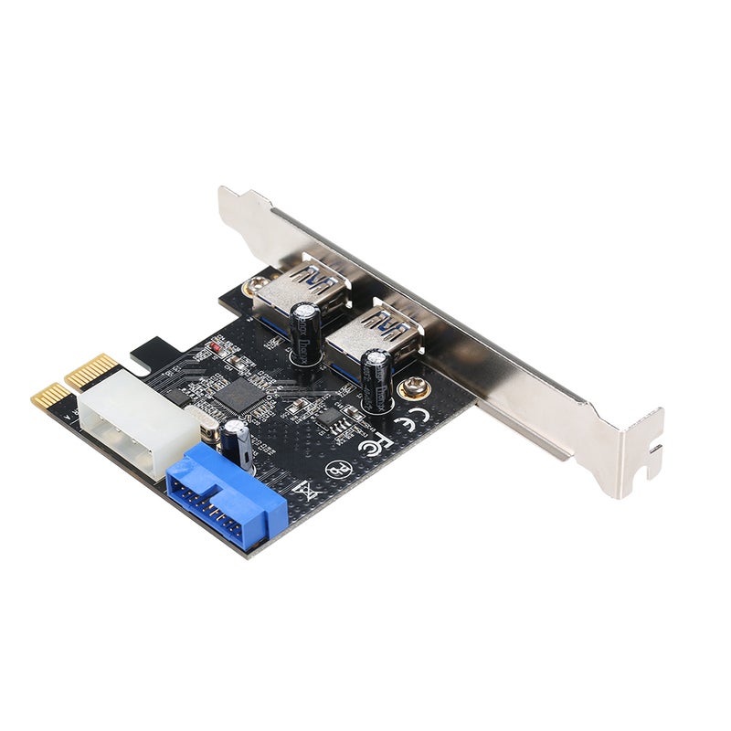 docooler 19 Pin PCI-E To USB 3.0 Expansion Card For PC Desktop Black/Silver  - Image 2