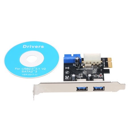 docooler 19 Pin PCI-E To USB 3.0 Expansion Card For PC Desktop Black/Silver  - Image 3