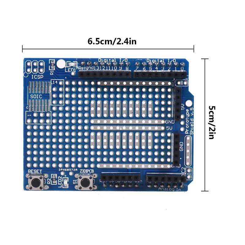 Protoshield Development Board For Uno R3 Shield With Mini Bread Board Blue - Image 4