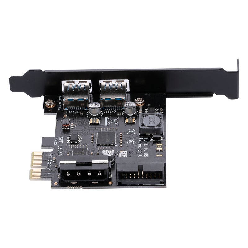 docooler 2-Port STW PCI-E To USB 3.0 PCi Express Card Black  - Image 2