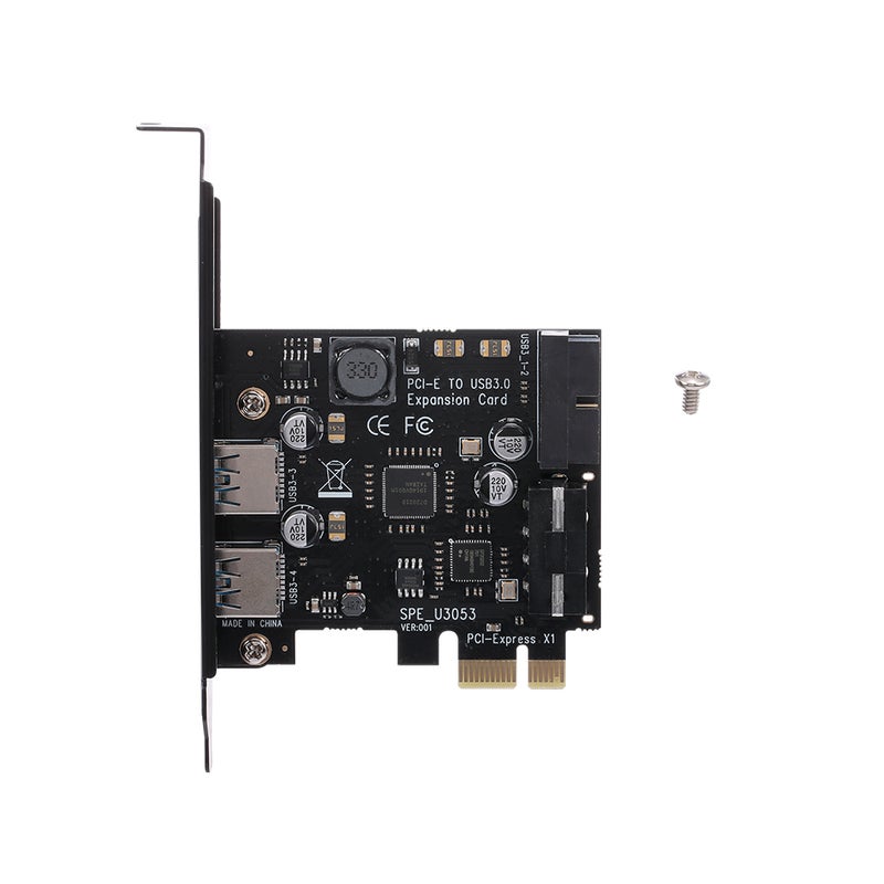 docooler 2-Port STW PCI-E To USB 3.0 PCi Express Card Black  - Image 4