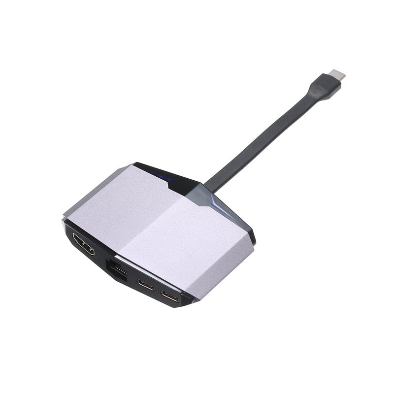 docooler Dock To HD Converter Type-C Hub For Macbook Pro Dell Grey/Black - Image 2