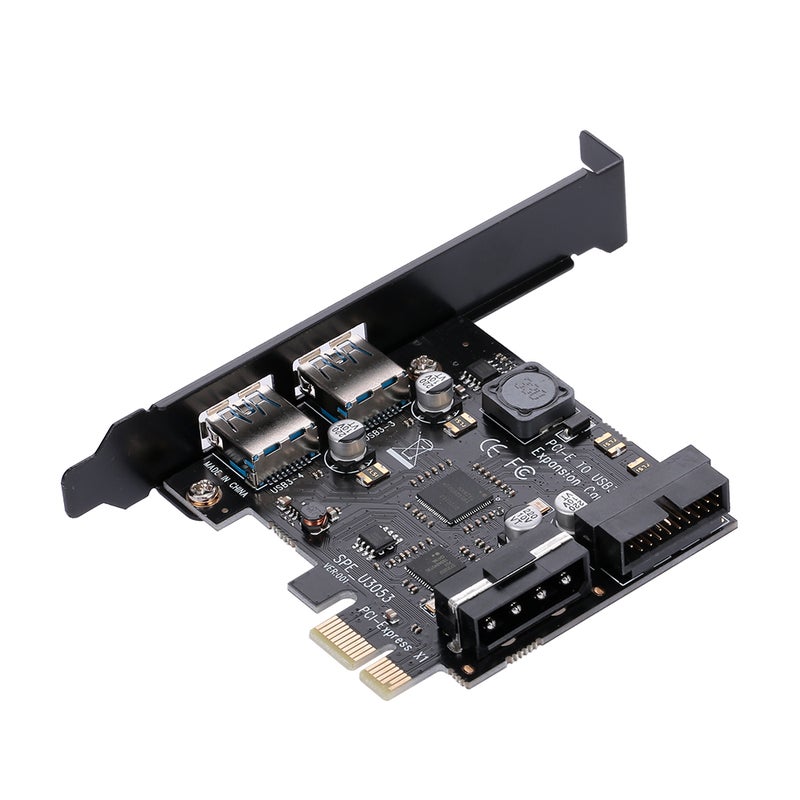 2-Port STW PCI-E To USB 3.0 PCi Express Card Black