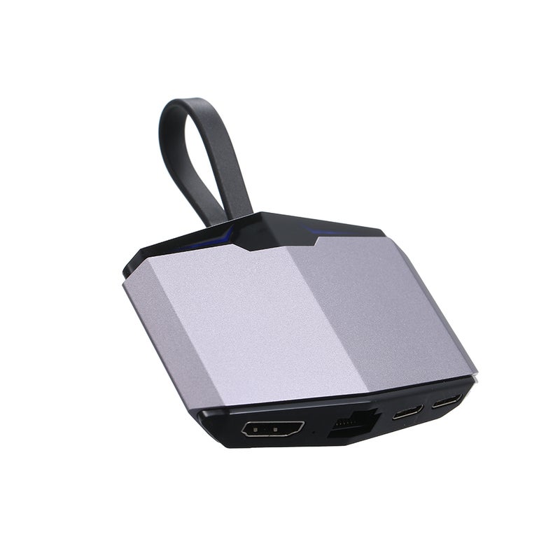 docooler Dock To HD Converter Type-C Hub For Macbook Pro Dell Grey/Black - Image 1