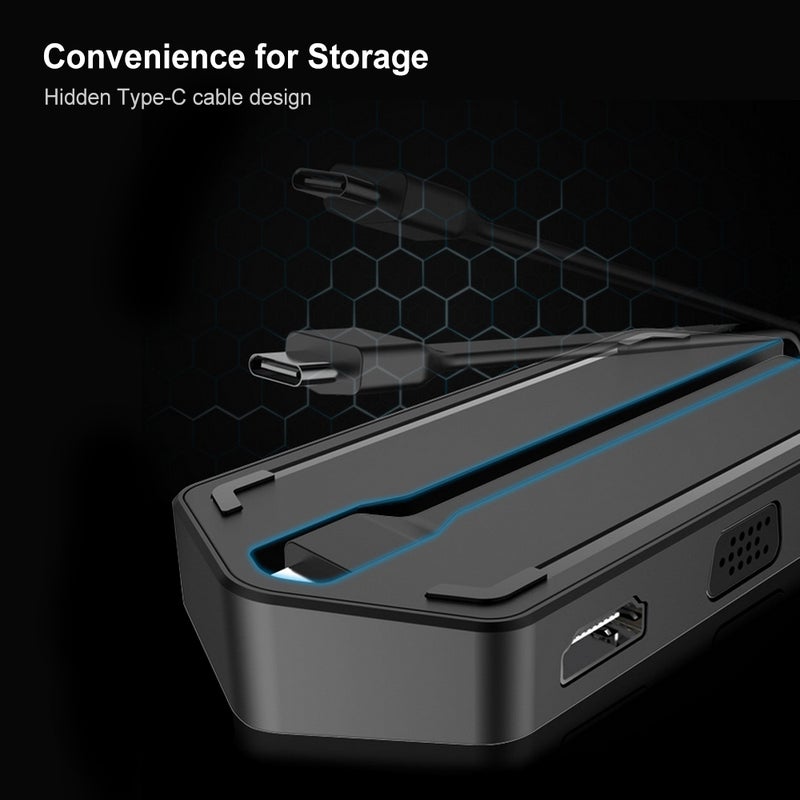 Multi Port Type-C Hub For Windows Mac Grey  - Image 3