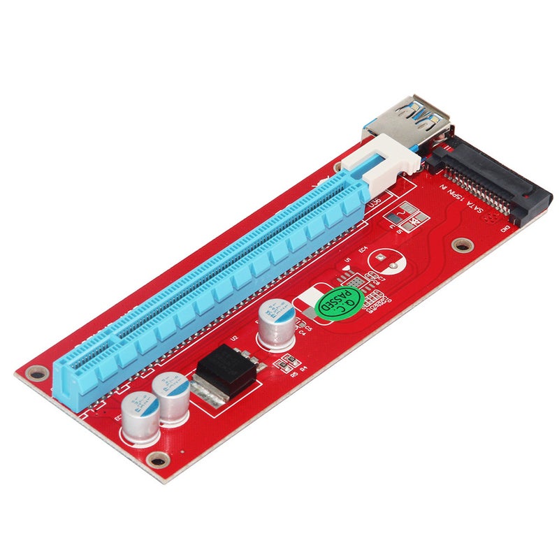Generic - 1X to 16X PCI Express Adapter For Bitcoin Mining Miner Machine Red - Image 1