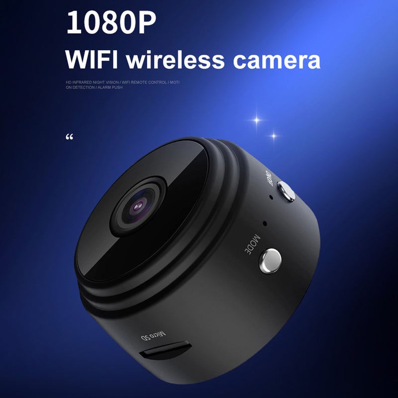 Generic - Mini 1080P Wifi Wireless Camera APP with Remote Monitor Home Security Black - Image 1