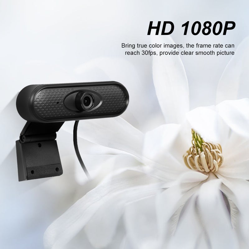 1080P Manual Focus USB HD Webcam Black - Image 4