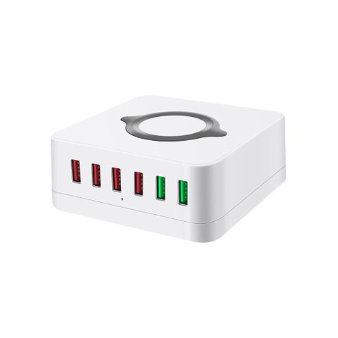 6-Port Charging Dock Station White