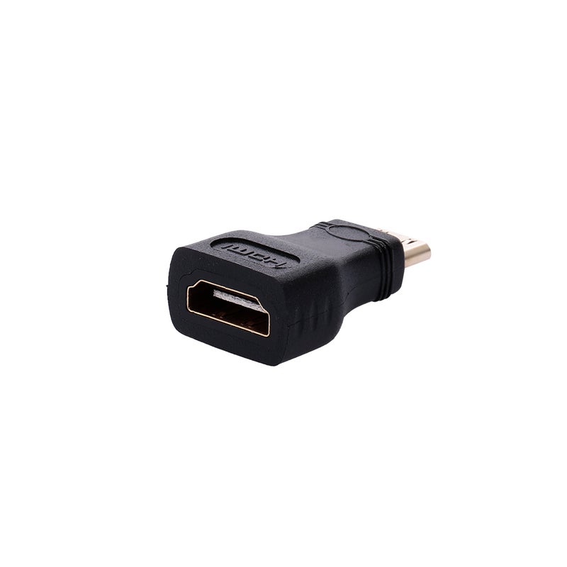 ماركة غير محددة محول من HDMI صغير إلى HDMI ذكر إلى HDMI أنثى أسود  - Image 1
