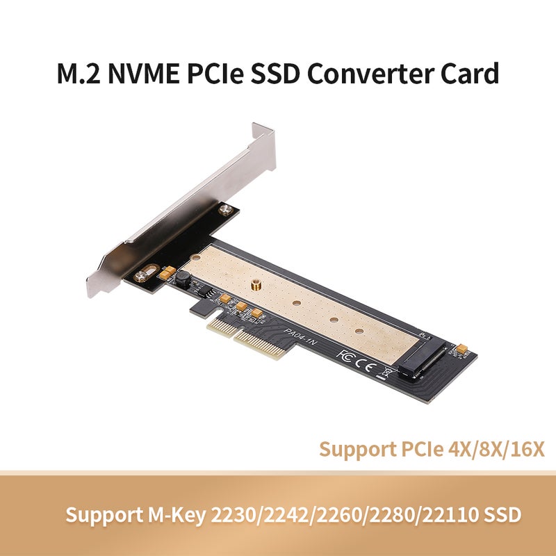 Generic - M.2 To PCIe3.0 Adapter Card For M-Key NVME PCIe SSD Multicolour - Image 1