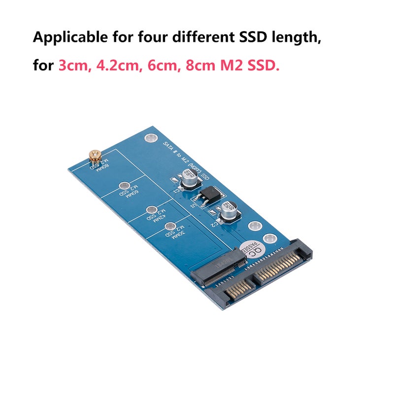 NGFF M.2 SSD To SATA 3.0 Adapter Card Converter Blue