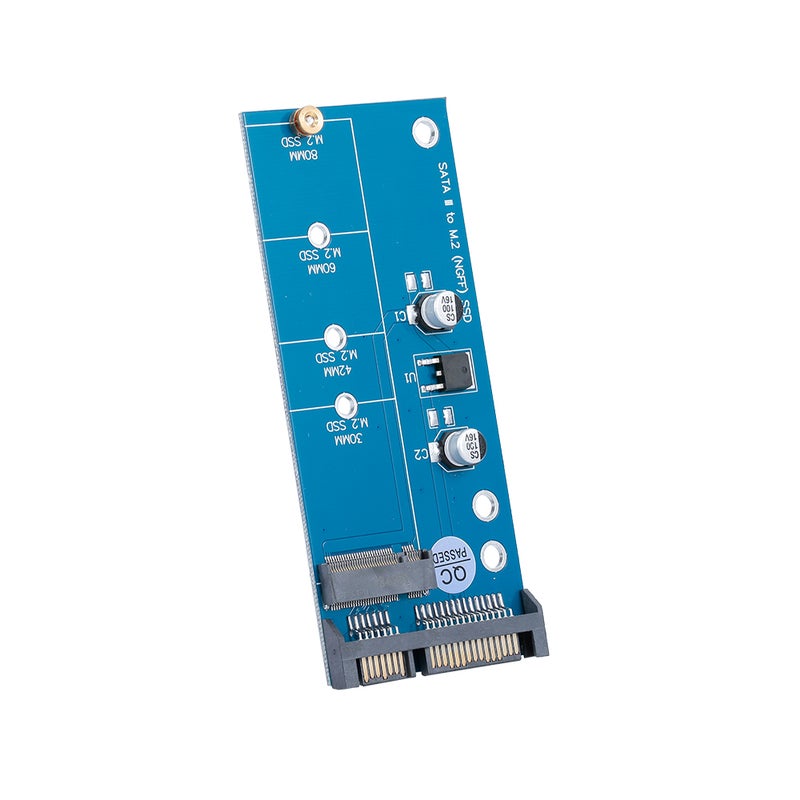 NGFF M.2 SSD To SATA 3.0 Adapter Card Converter Blue