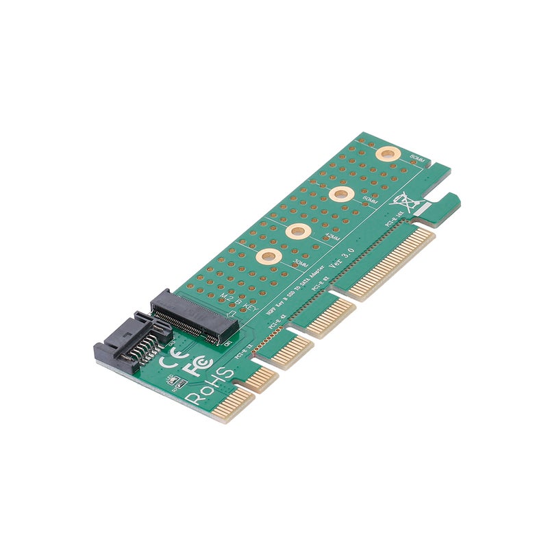 ماركة غير محددة بطاقة محول من M.2 إلى SATA PCI-E Key B SSD أخضر  - Image 3
