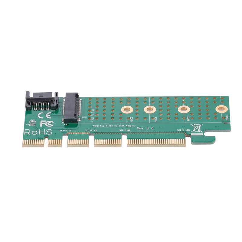 ماركة غير محددة بطاقة محول من M.2 إلى SATA PCI-E Key B SSD أخضر  - Image 1