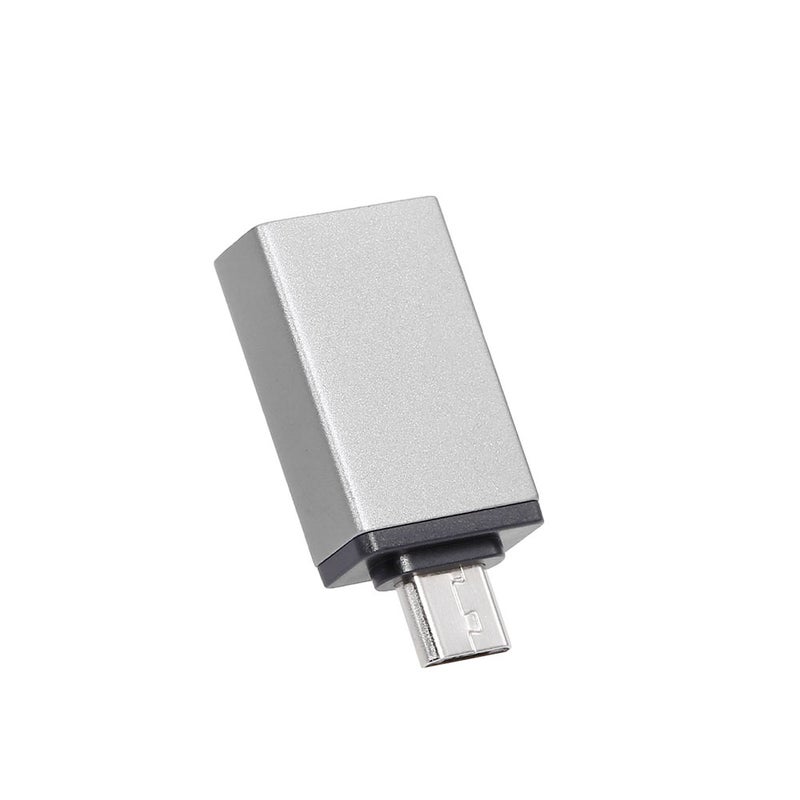 Micro USB Male To USB 3.0 Female Adapter With OTG Cable Adapter Converter Silver - Image 2
