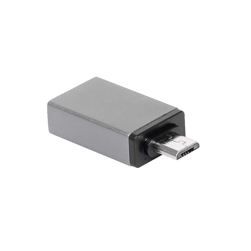 Micro USB Male To USB 3.0 Female Adapter With OTG Cable Adapter Converter Silver - Image 4