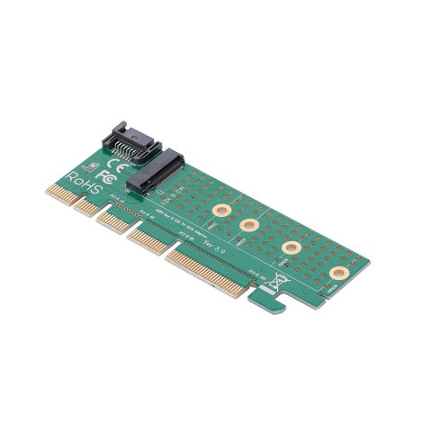 بطاقة محول NGFF M.2 B Key من SATA-BUS SSD إلى SATA3 مع دعم كابل SATA للمشتت الحراري أخضر