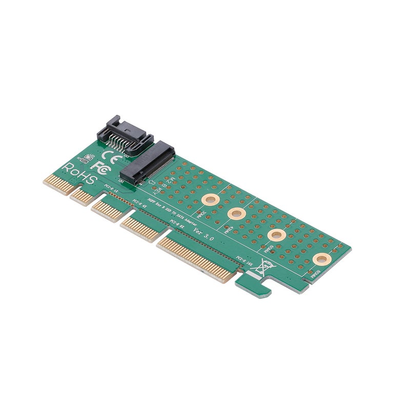 ماركة غير محددة بطاقة محول NGFF M.2 B Key من SATA-BUS SSD إلى SATA3 مع دعم كابل SATA للمشتت الحراري أخضر  - Image 1
