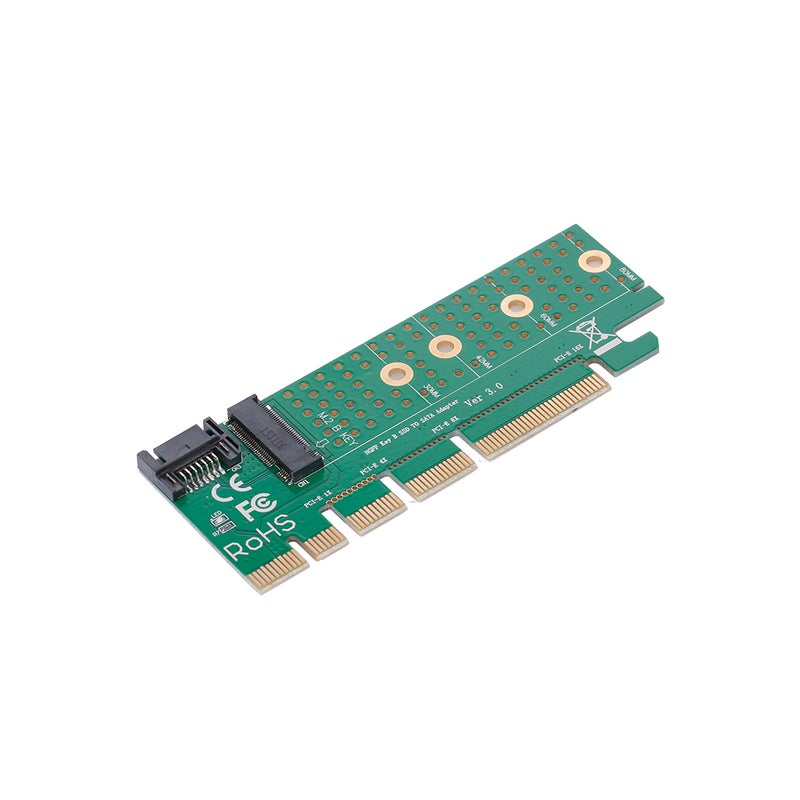 ماركة غير محددة بطاقة محول NGFF M.2 B Key من SATA-BUS SSD إلى SATA3 مع دعم كابل SATA للمشتت الحراري أخضر  - Image 4