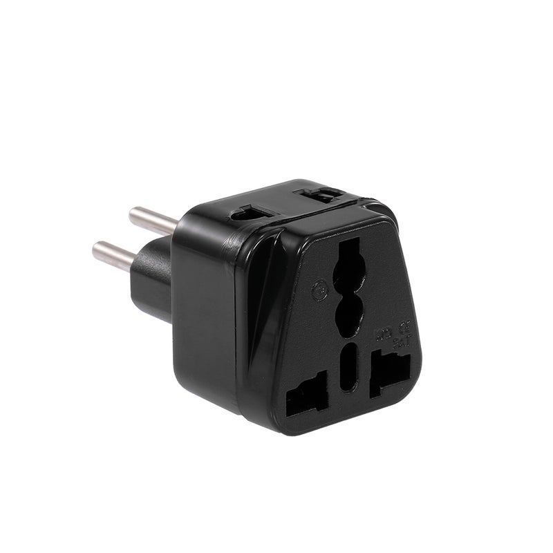 Swiss Embedded Conversion Plug 3-Hole Universal Socket Travel Plug Adapter Black - Image 2