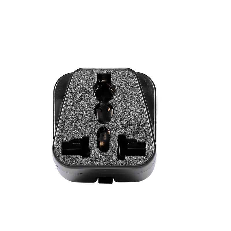 Swiss Embedded Conversion Plug 3-Hole Universal Socket Travel Plug Adapter Black - Image 3