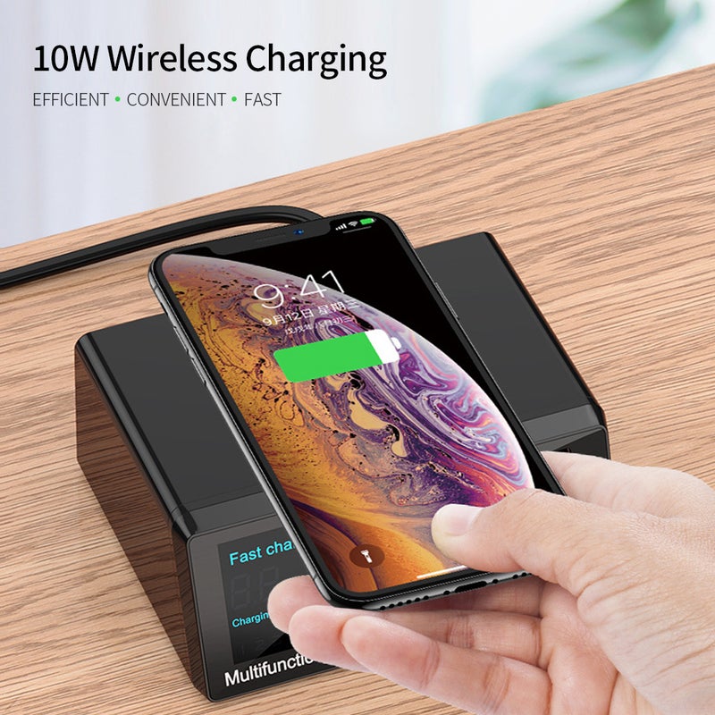 X9 8 Port Wireless USB Quick Port Charge Station Black  - Image 5