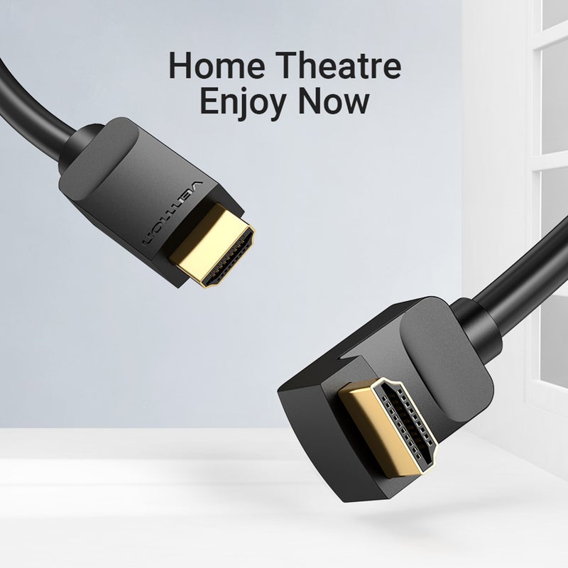 فينشن كابل HDMI 2.0 بزاوية قائمة 90 درجة بدقة 4K و3D من AARBG  - Image 5