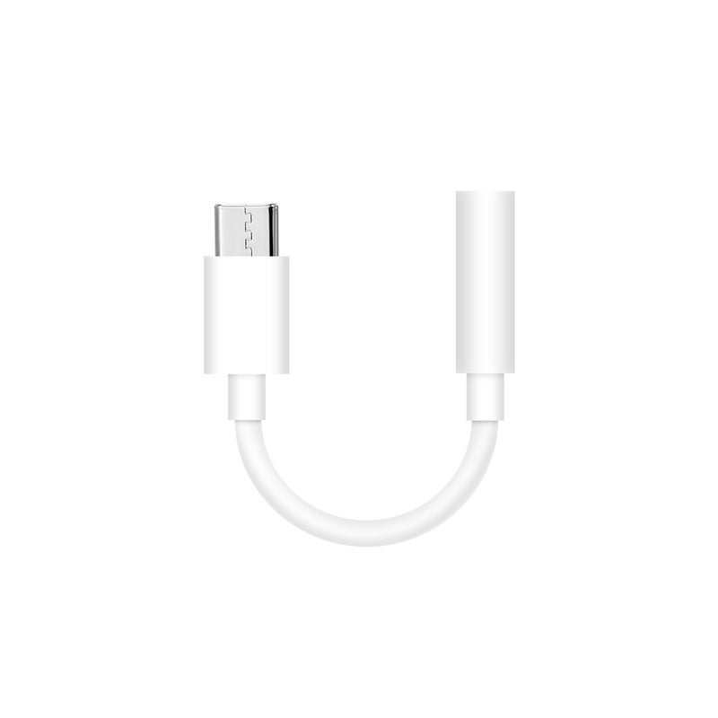 Generic Type-C To 3.5mm Earphone Adapter White  - Image 1