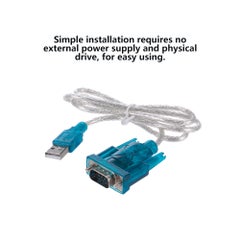 Generic USB to RS232 Serial Port 9 Pin Serial Port USB Cable Blue/White  - Image 4