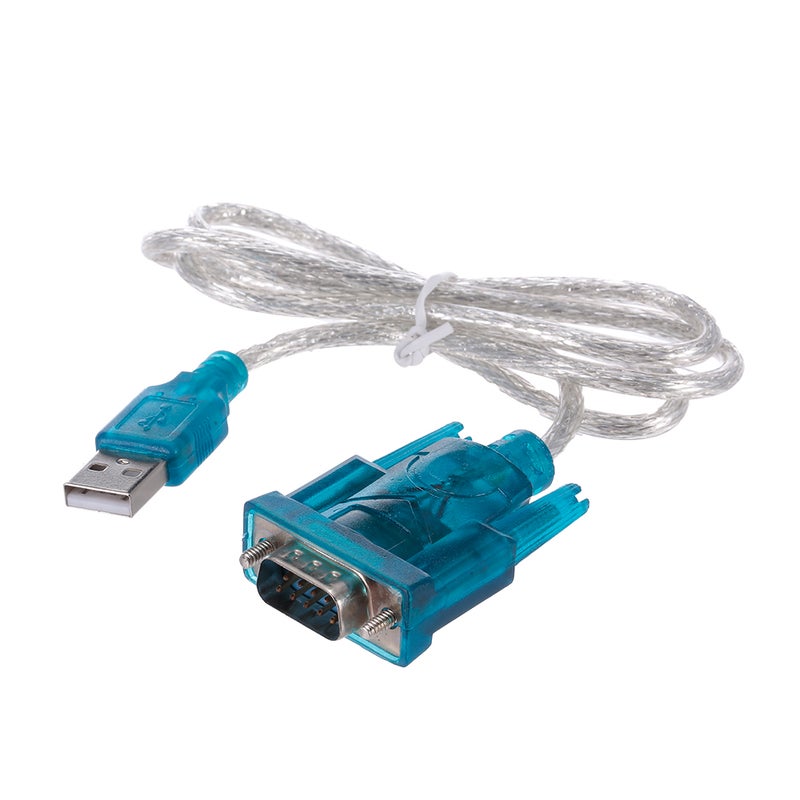 Generic - USB to RS232 Serial Port 9 Pin Serial Port USB Cable Blue/White - Image 1