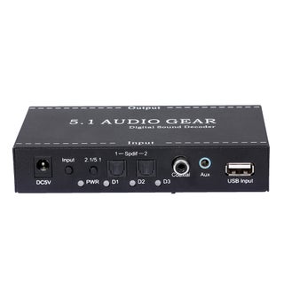 5.1 Audio Gear Digital Sound Decoder 3.5mm Audio Converter Output Support EU Plug Black - v1601703672/N40860891A_1