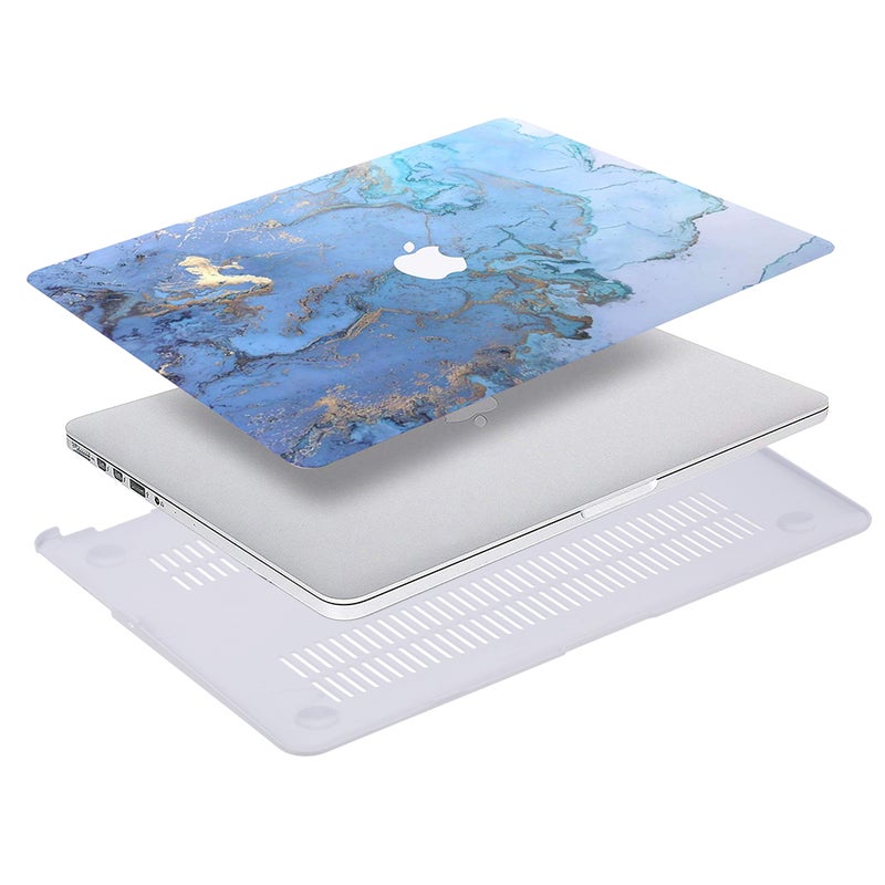 Shell Protective Case For 13.3-Inch Mac Book Air Blue/Brown  - Image 3