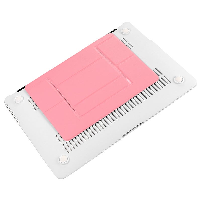 Shell Protective Case With Stand For 13-Inch Apple Mac Book Pro Blue/Pink  - Image 3
