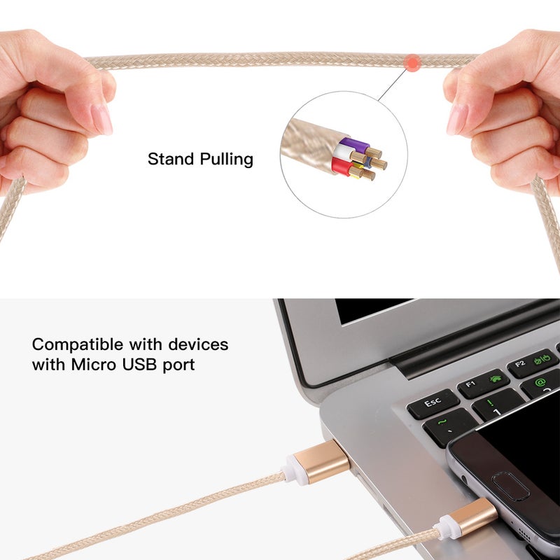 Micro USB Charging Cable For Android Devices Beige - Image 3