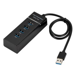 Generic 4-Port USB Adapter Hub For Desktop PC Laptop Black  - Image 1