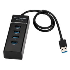 Generic 4-Port USB Adapter Hub For Desktop PC Laptop Black  - Image 3