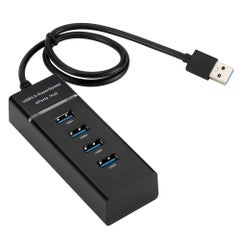 Generic 4-Port USB Adapter Hub For Desktop PC Laptop Black  - Image 5