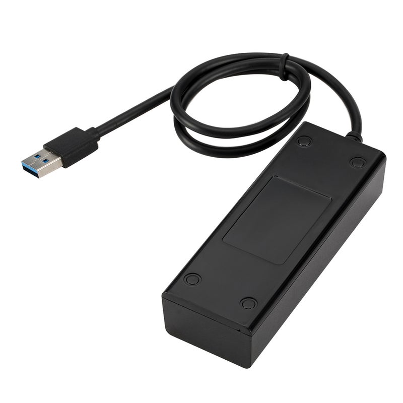 ماركة غير محددة - موزع محول بأربع منافذ USB للكمبيوتر المكتبي وجهاز الكمبيوتر واللابتوب أسود - Image 1