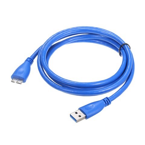USB Type A Male To Micro B Cable For External Hard Drive Blue