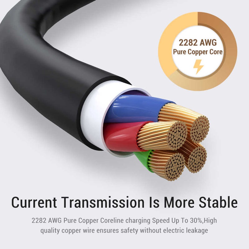 Type-C Data Charging Sync Cable For Samsung Xiaomi LG Black - Image 3