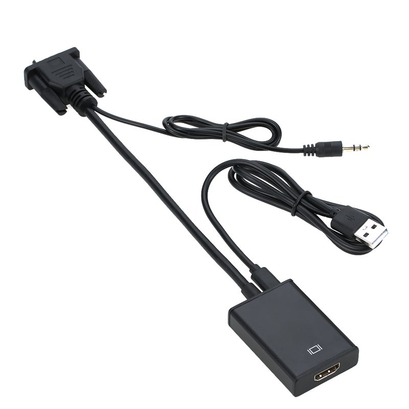 محول من VGA ذكر إلى HD أنثى USB 3.5 أسود - Image 3