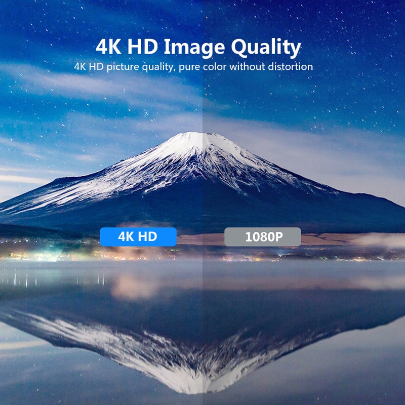 4 Ports HDMI 2.0 4-in-1 KVM Switcher 4K HD Image Quality Keyboard Mouse USB Synchronization Controller Black