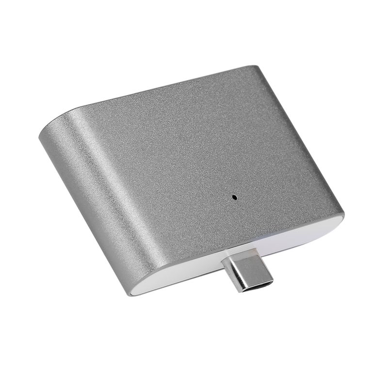 Generic 5-In-1 Type-C Hub OTG USB 3.0 Converter Adapter Grey  - Image 1